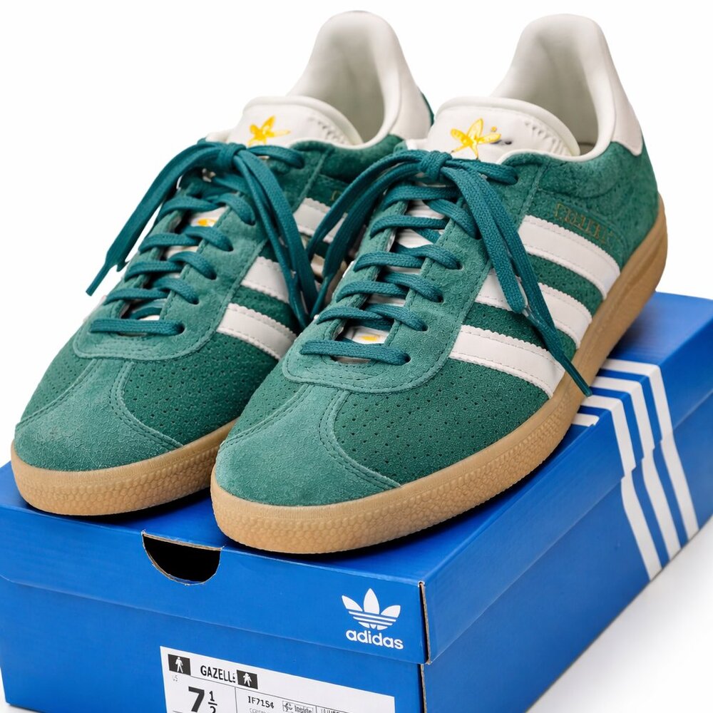 Adidas Originals Gazelle Green Suede Sneakers Women’s 9 With Box